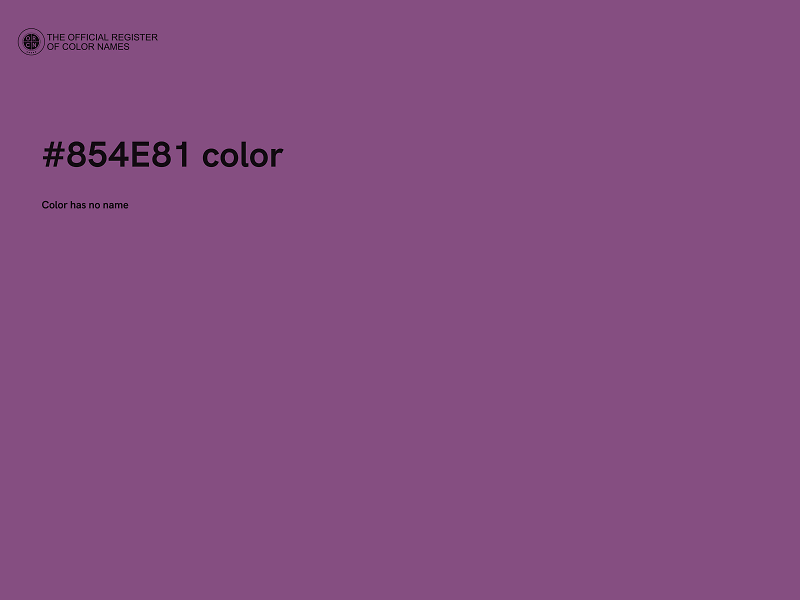 #854E81 color image