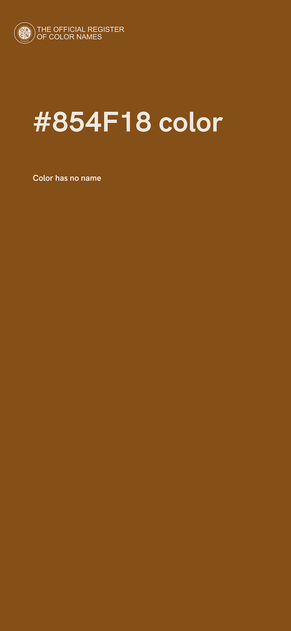 #854F18 color image