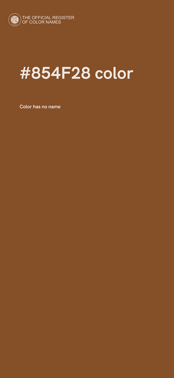 #854F28 color image