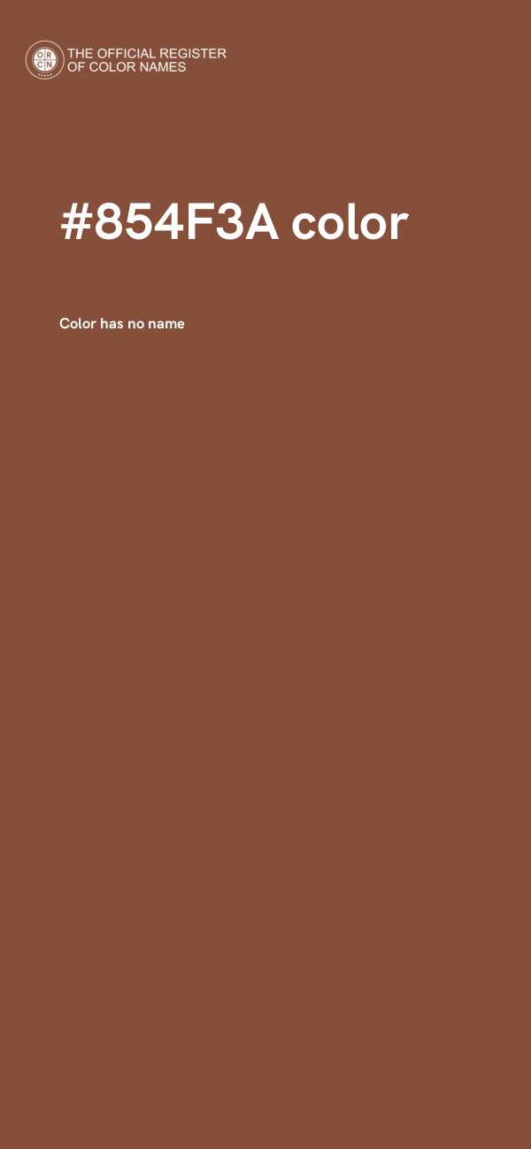 #854F3A color image