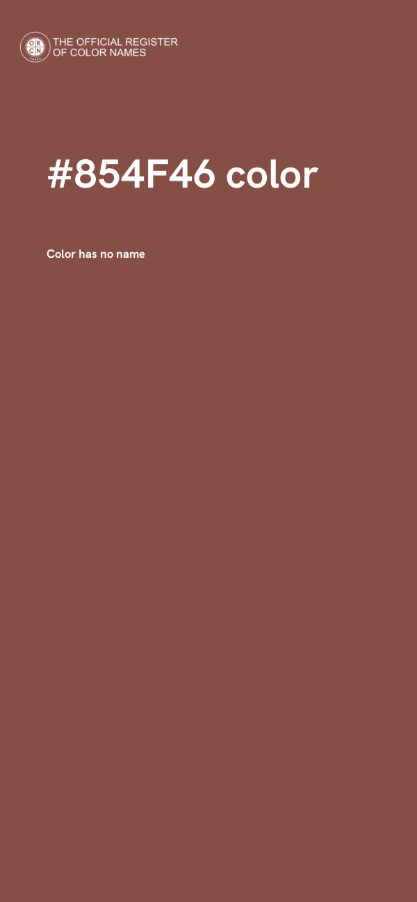 #854F46 color image