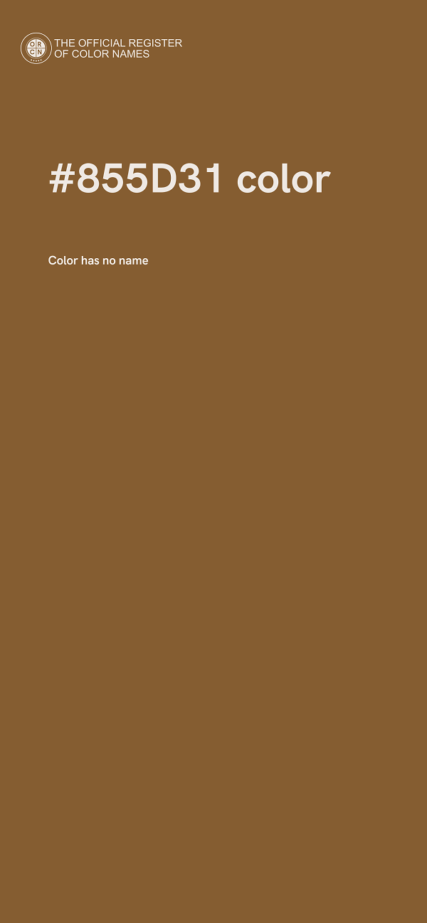 #855D31 color image