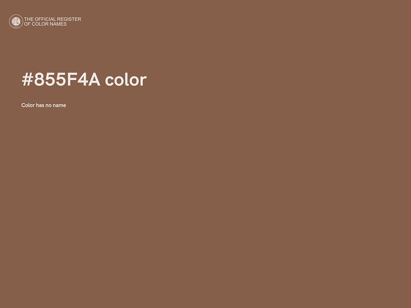 #855F4A color image