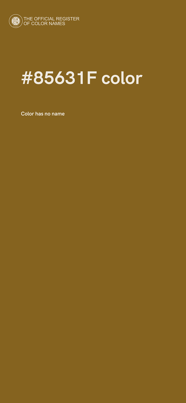 #85631F color image
