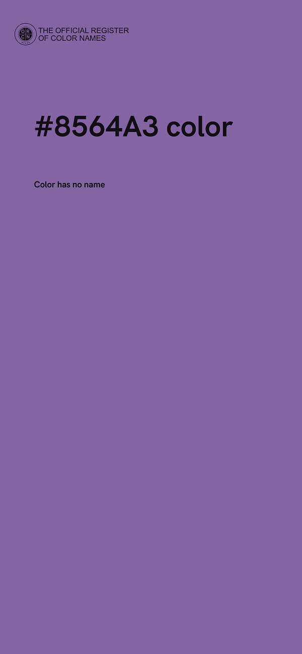 #8564A3 color image