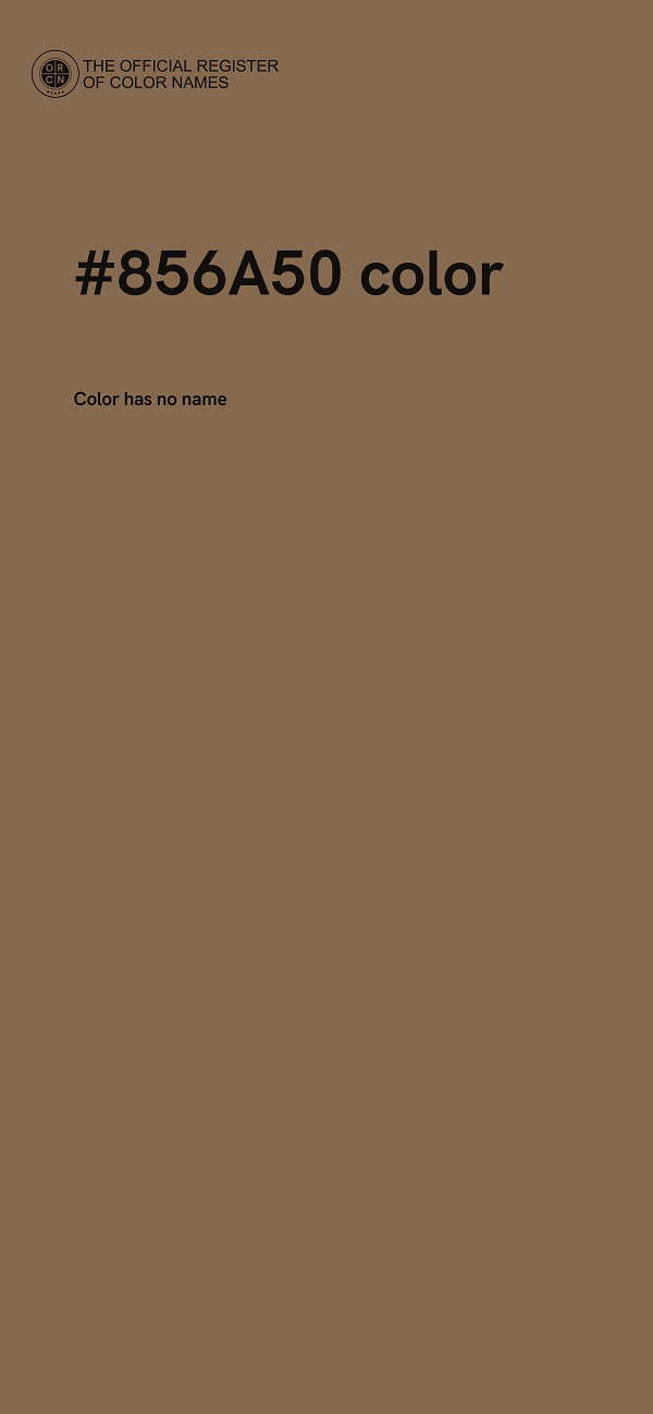 #856A50 color image