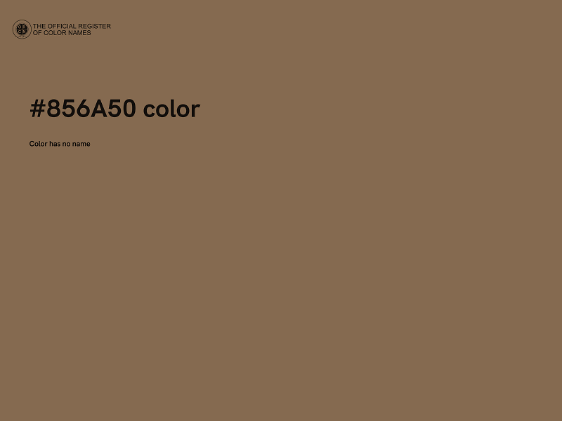 #856A50 color image