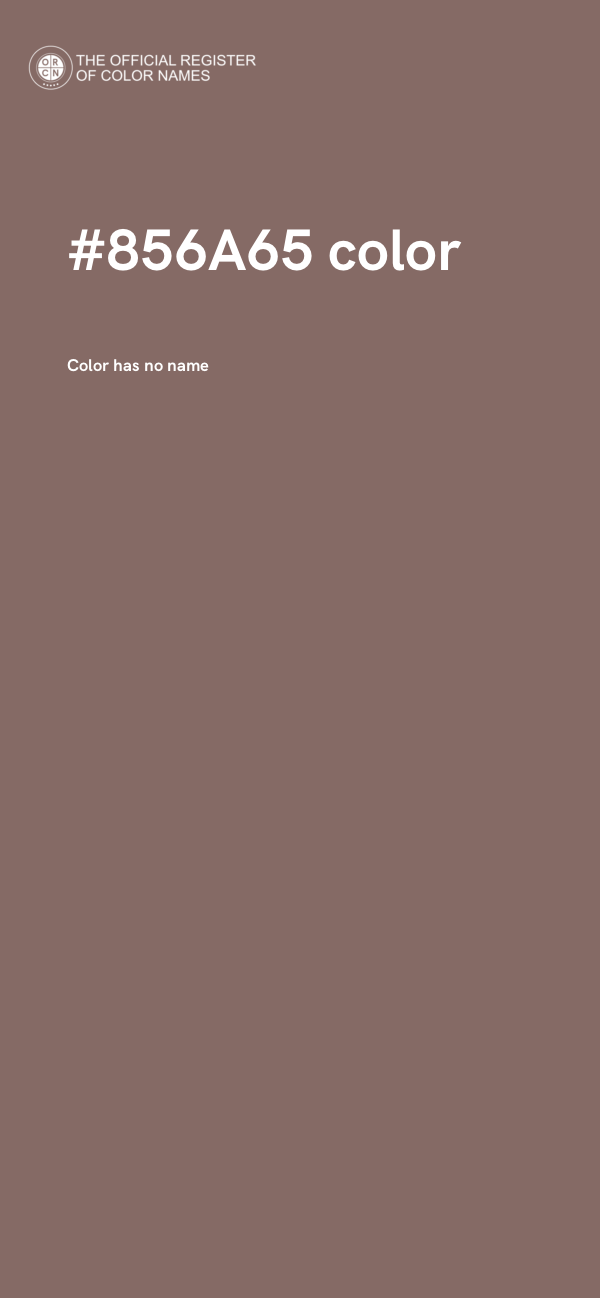 #856A65 color image