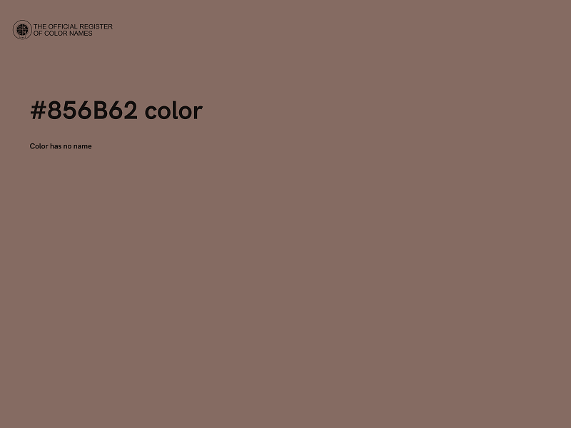 #856B62 color image