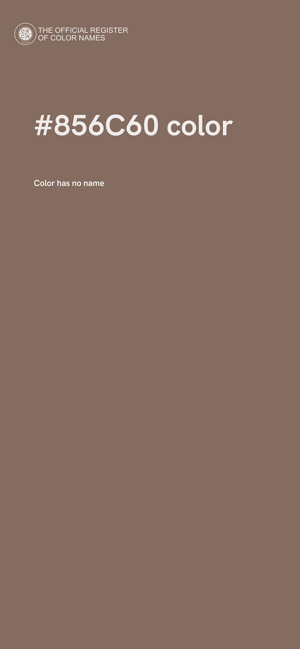 #856C60 color image