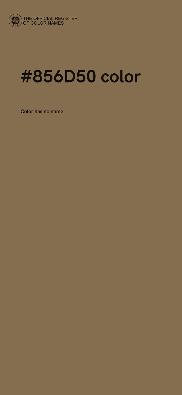 #856D50 color image