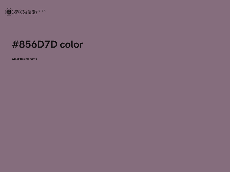 #856D7D color image