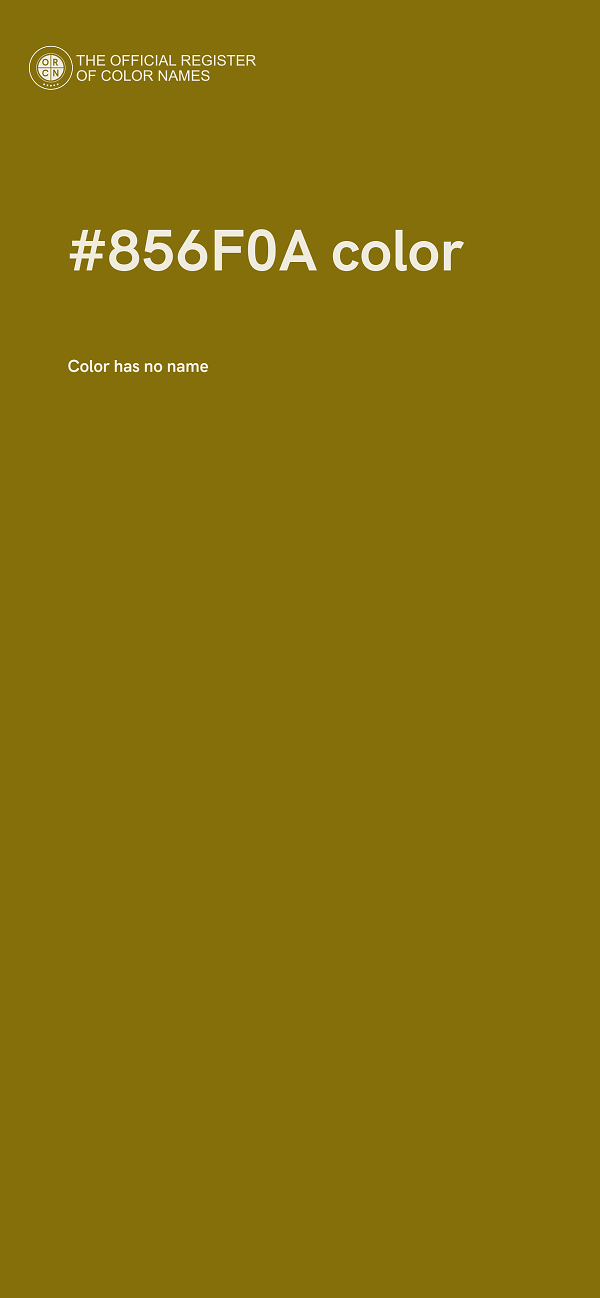 #856F0A color image