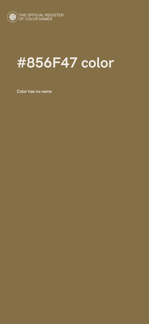 #856F47 color image