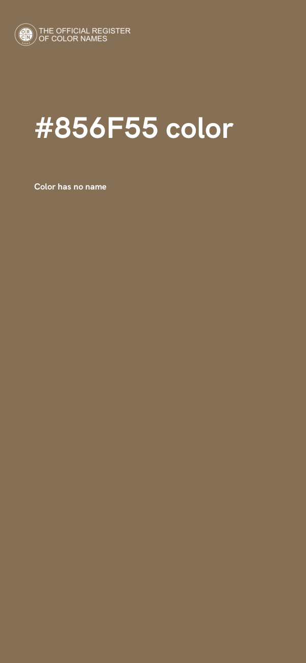#856F55 color image