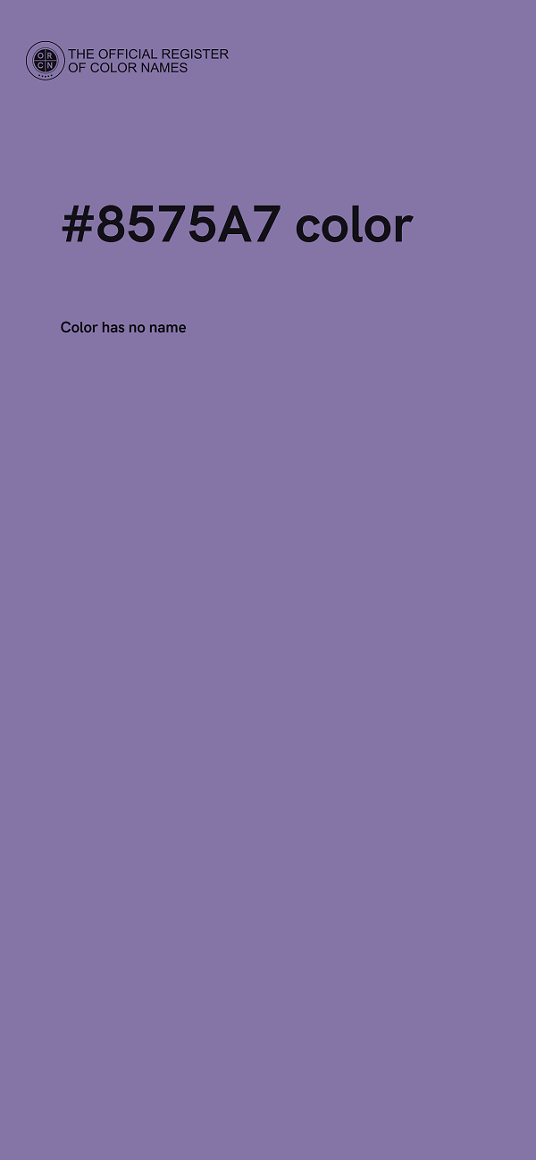 #8575A7 color image