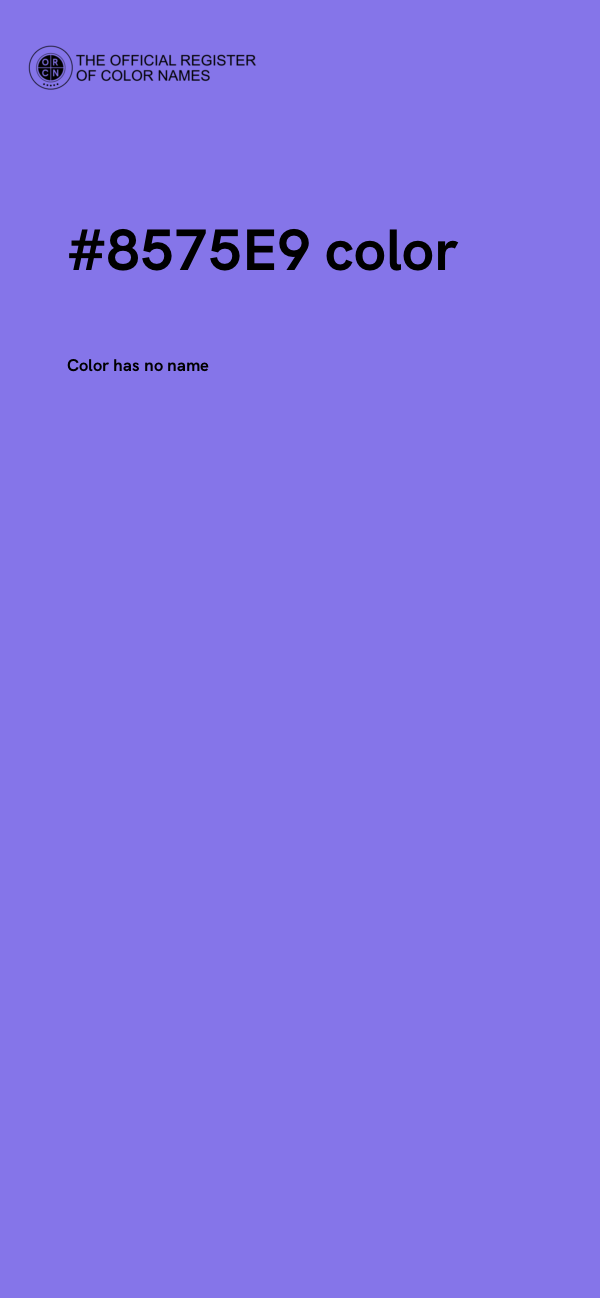#8575E9 color image