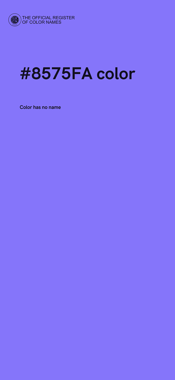 #8575FA color image