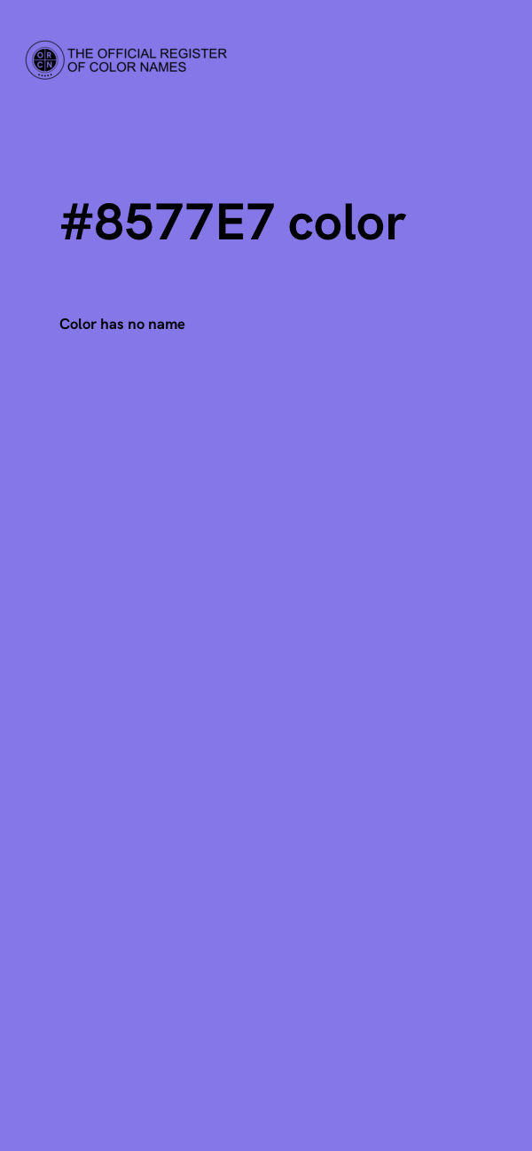 #8577E7 color image