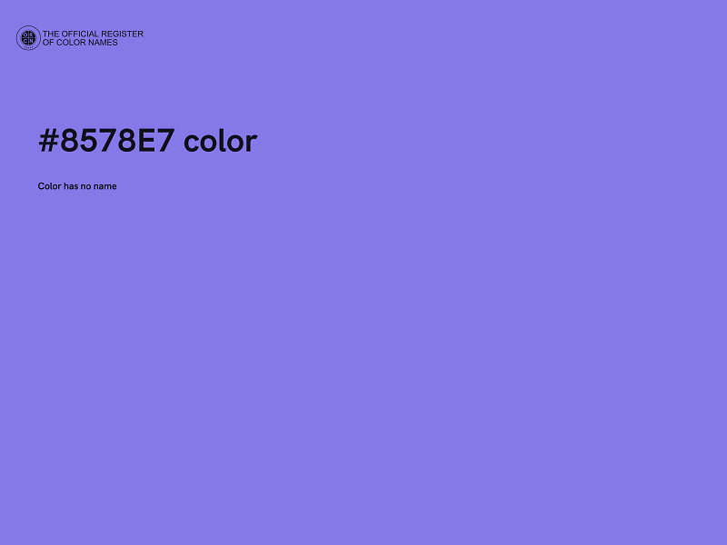 #8578E7 color image