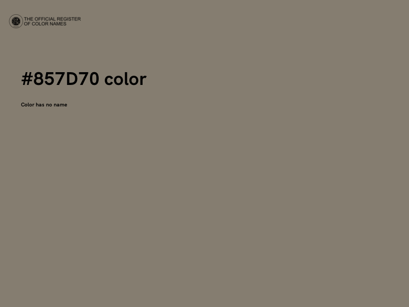 #857D70 color image