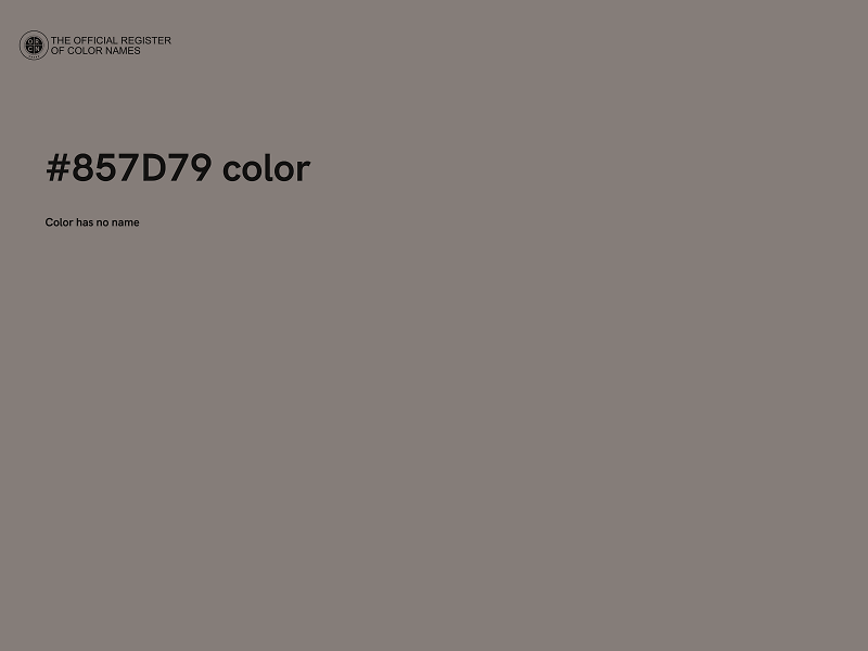 #857D79 color image