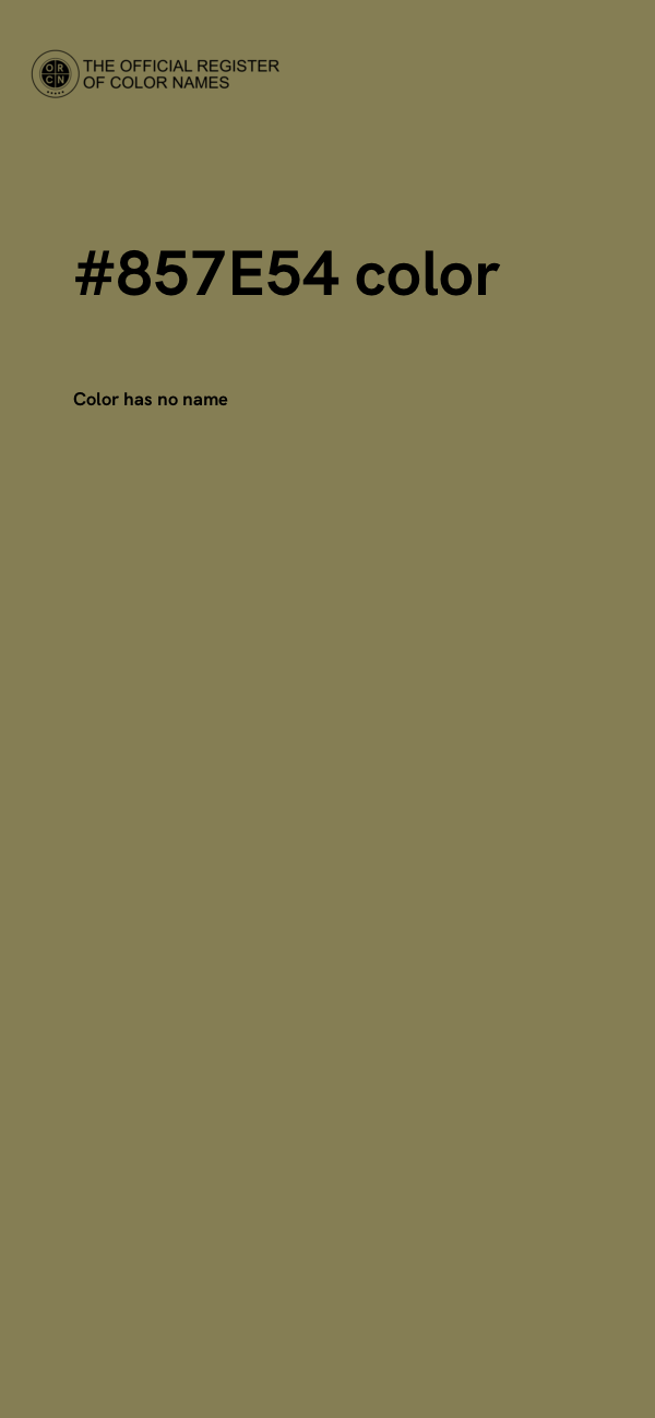 #857E54 color image