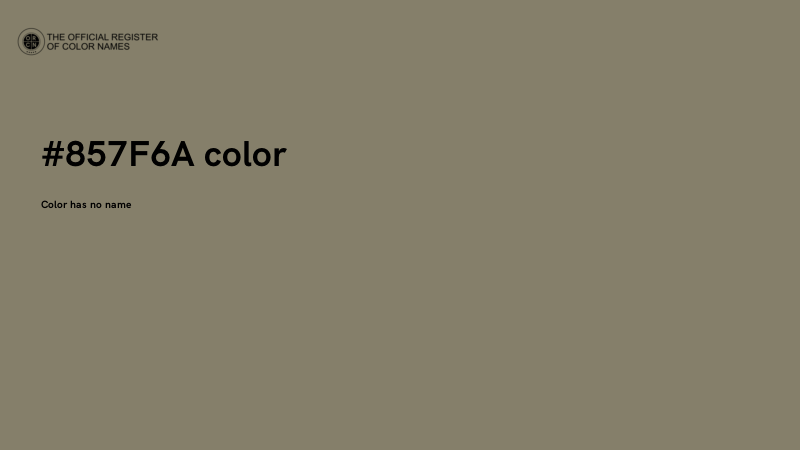 #857F6A color image