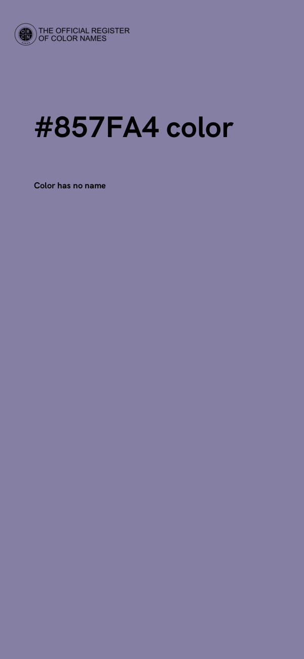 #857FA4 color image