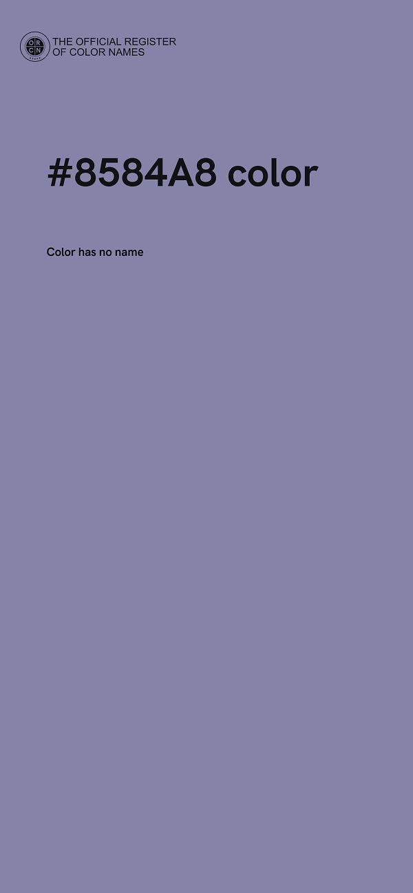 #8584A8 color image