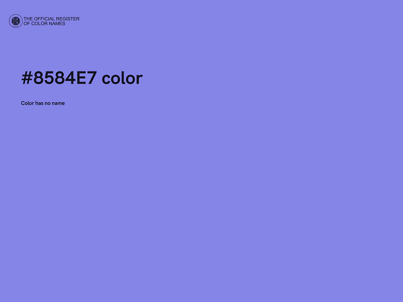 #8584E7 color image