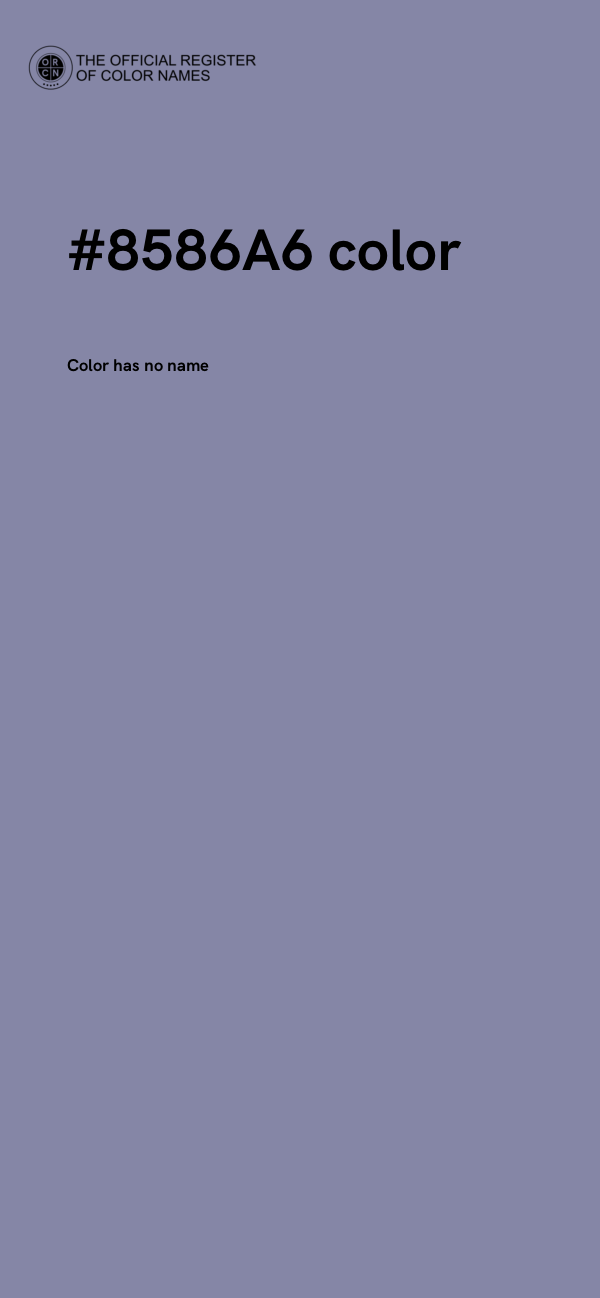 #8586A6 color image