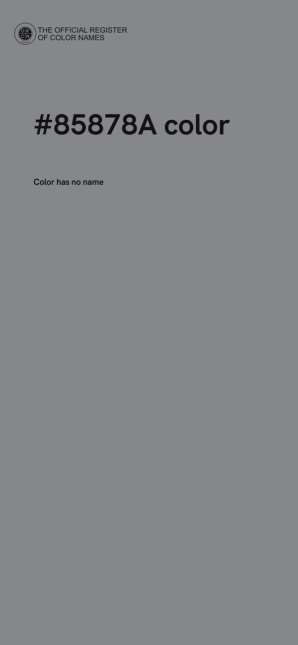#85878A color image