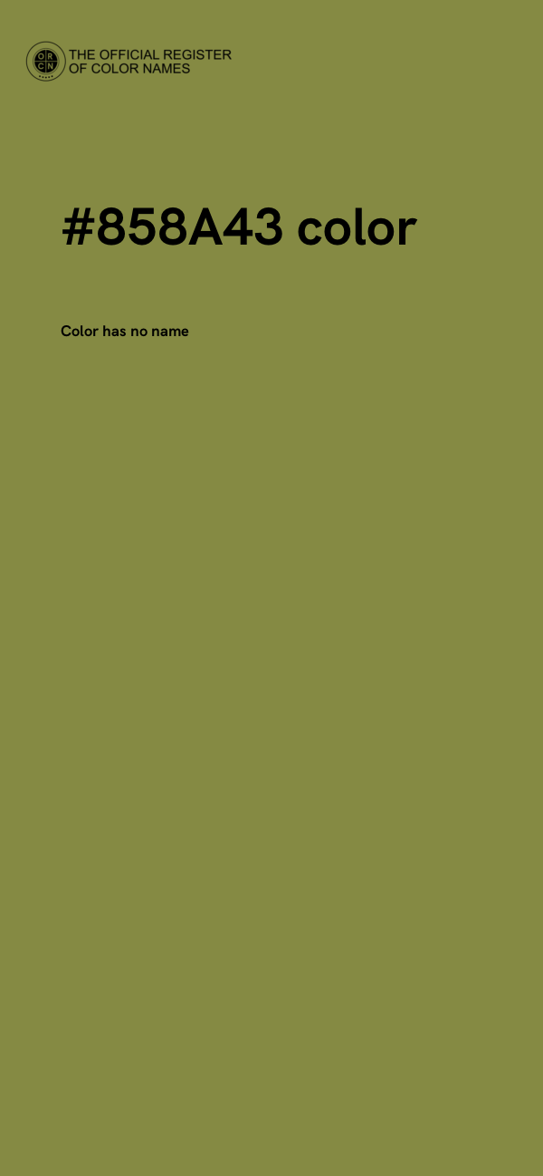 #858A43 color image