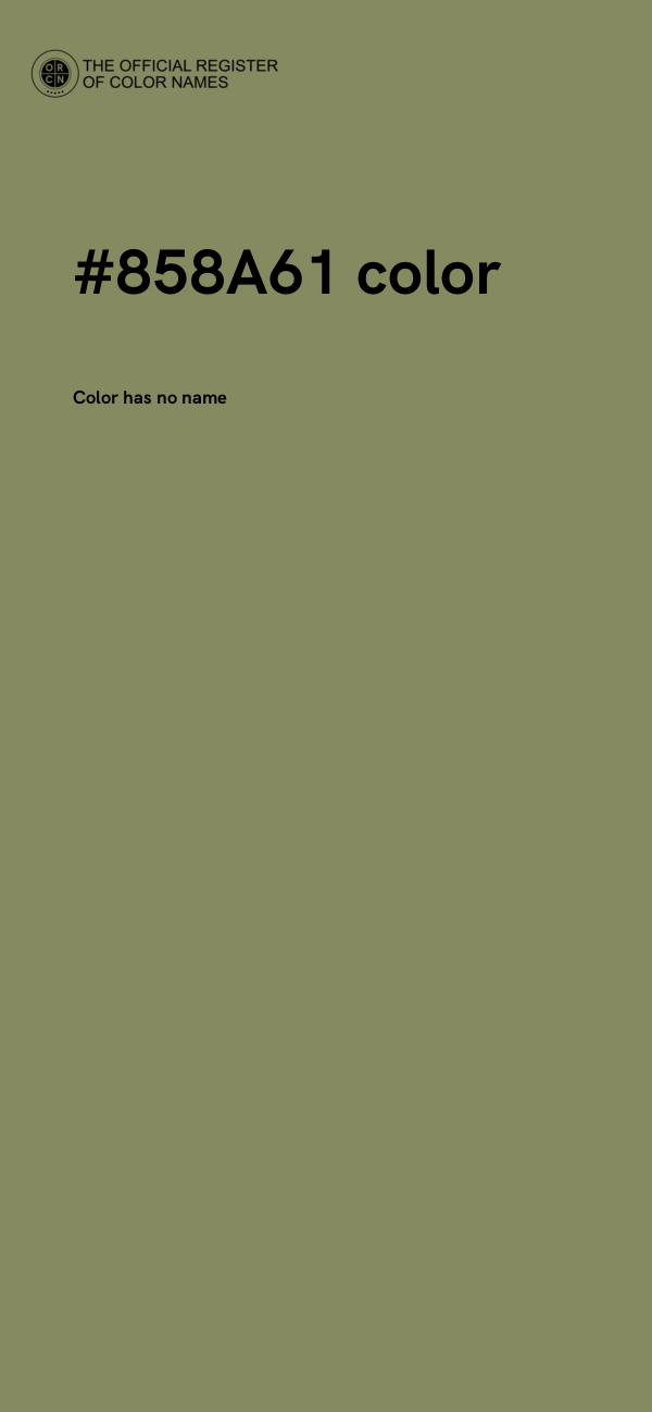 #858A61 color image