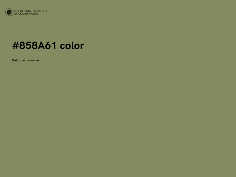 #858A61 color image