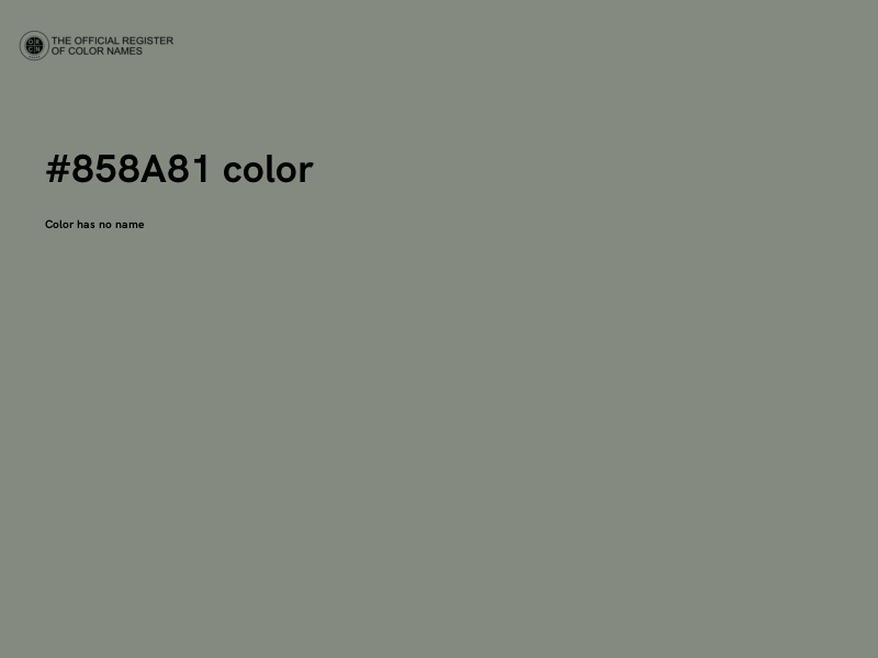 #858A81 color image