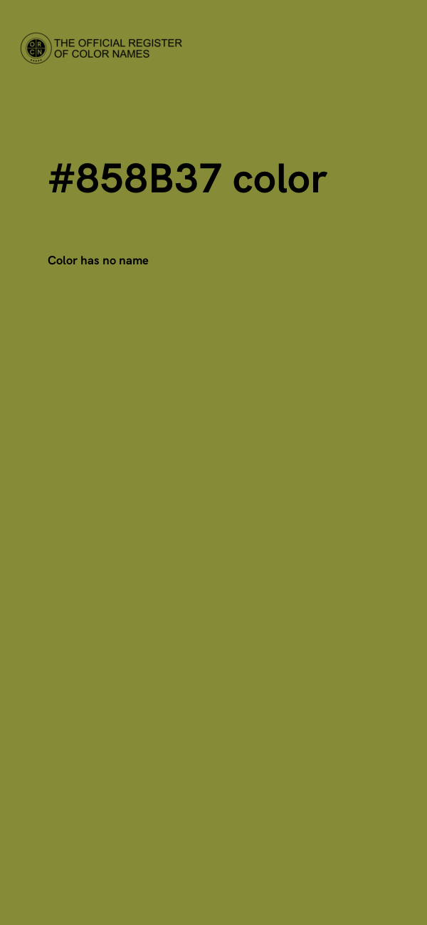 #858B37 color image