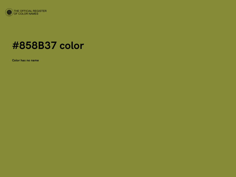 #858B37 color image