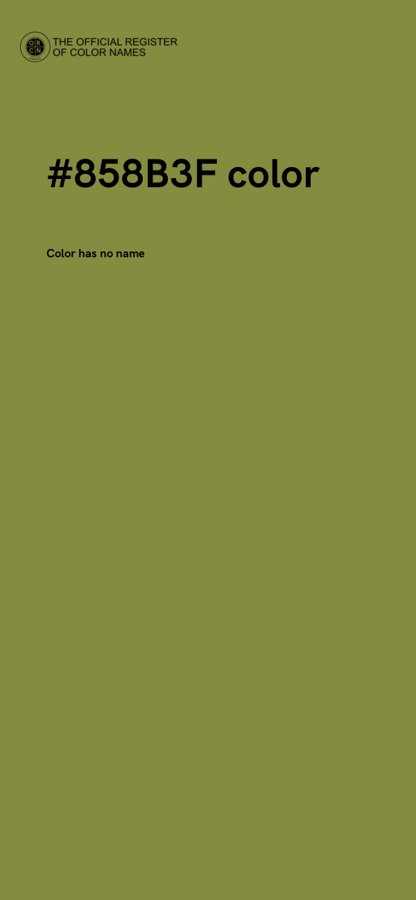#858B3F color image