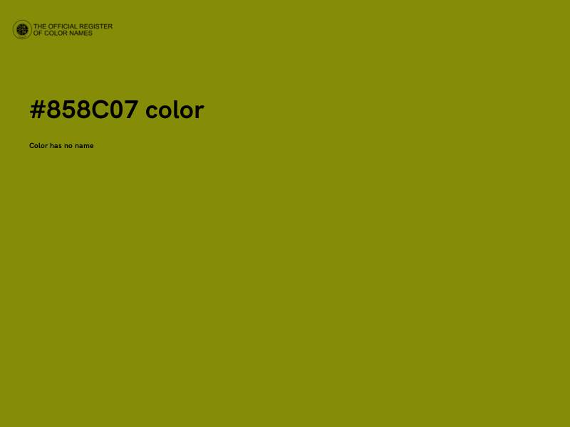 #858C07 color image