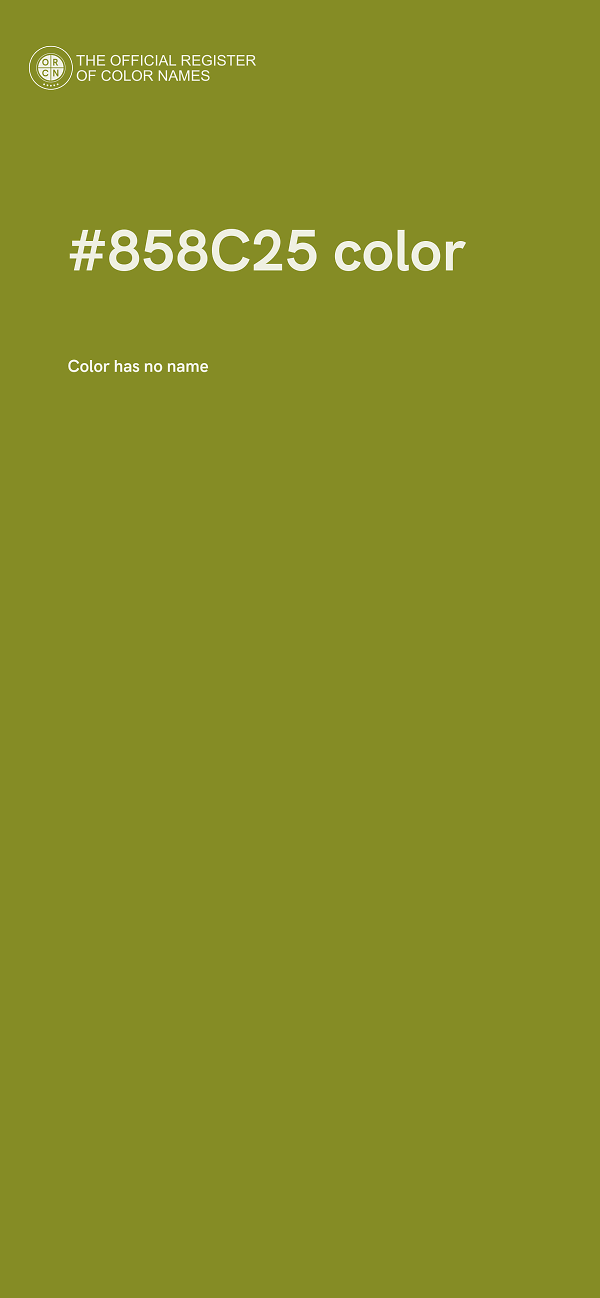 #858C25 color image