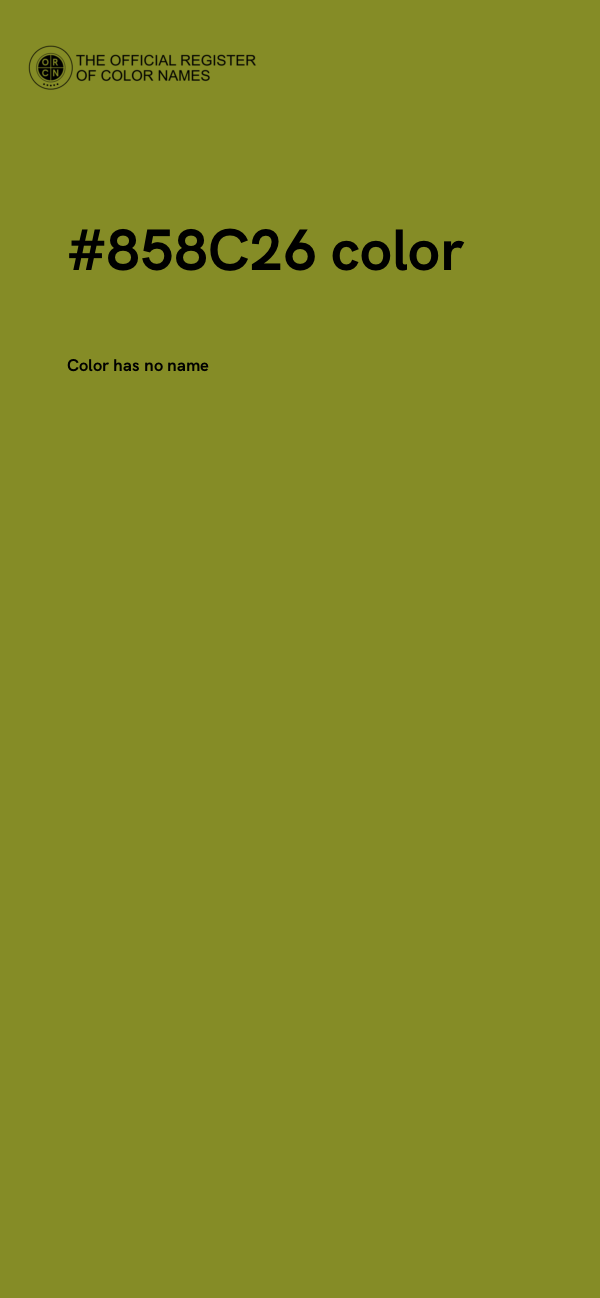 #858C26 color image