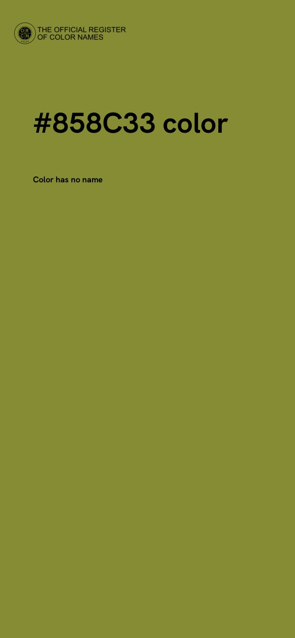 #858C33 color image