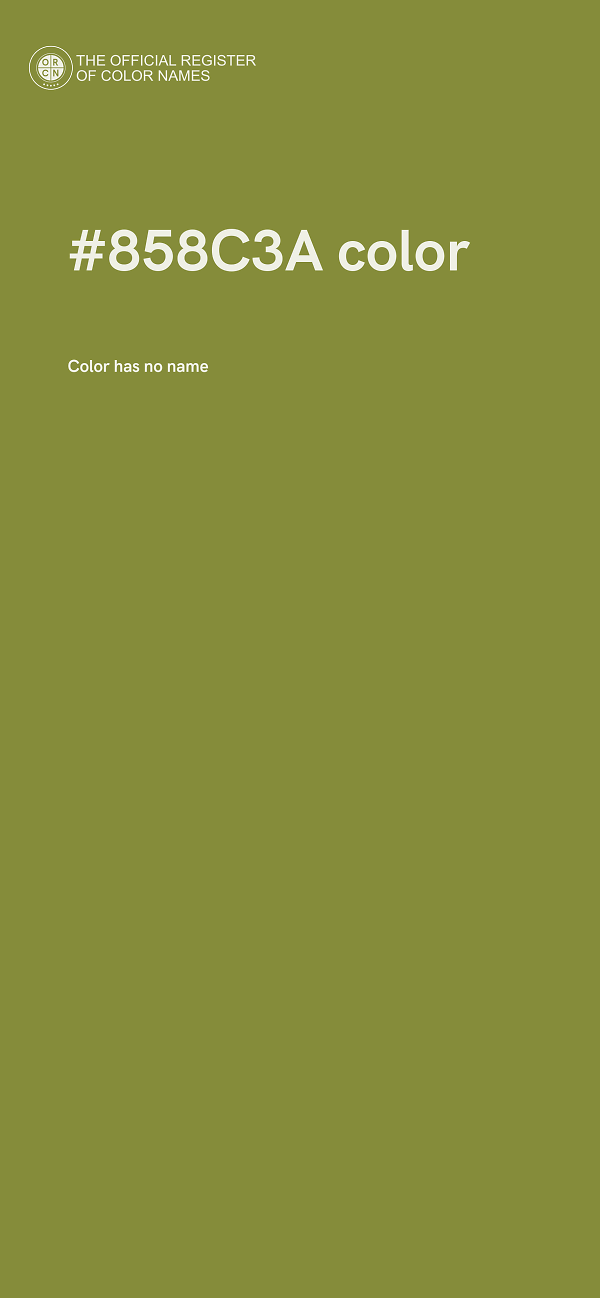 #858C3A color image