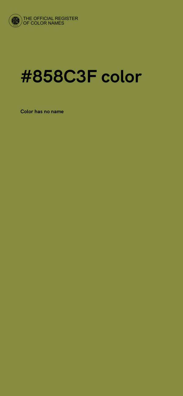 #858C3F color image