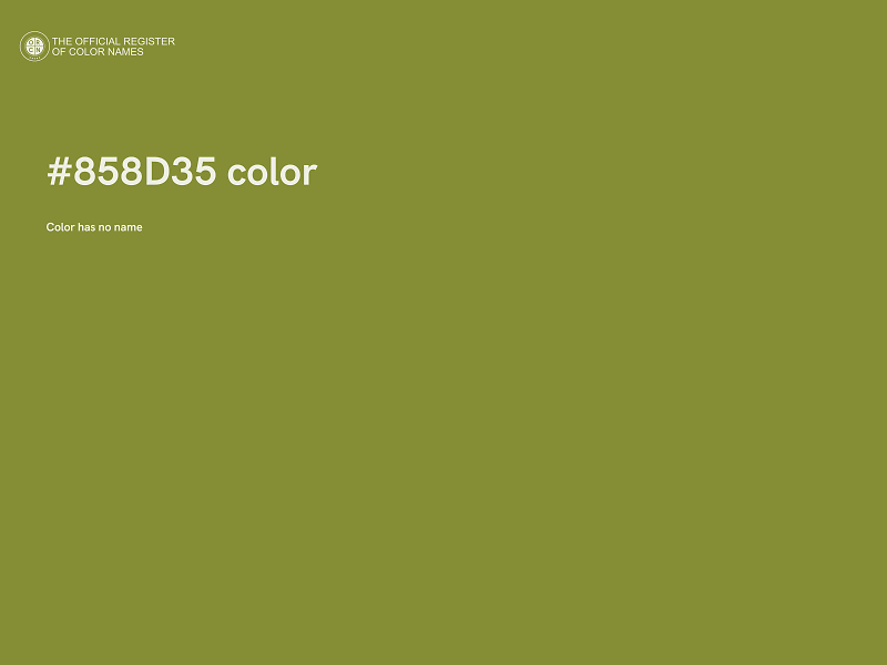 #858D35 color image