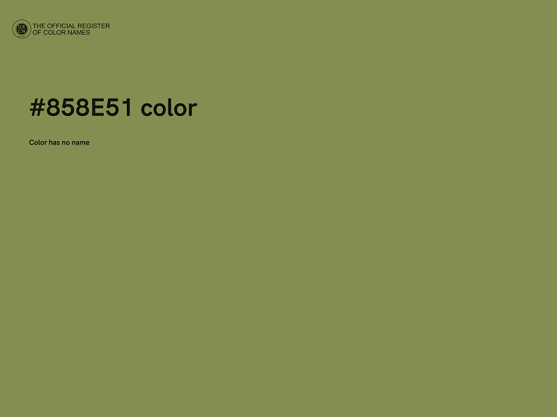 #858E51 color image