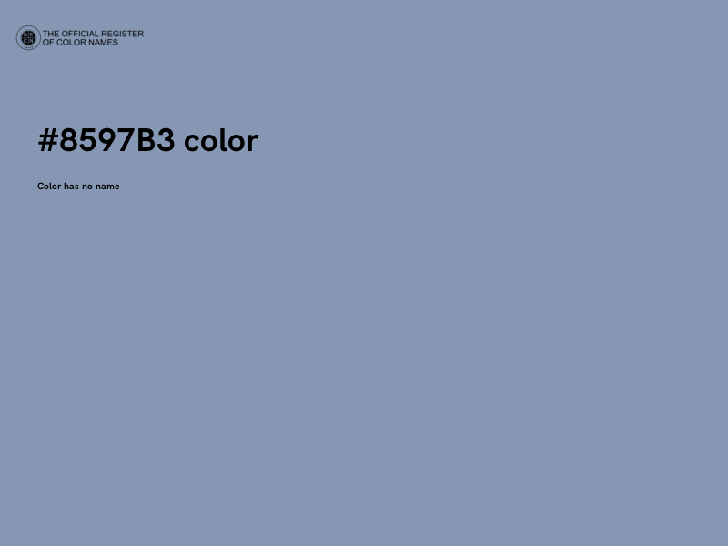 #8597B3 color image