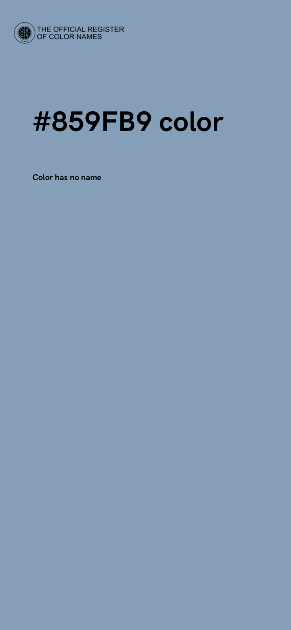 #859FB9 color image